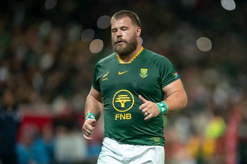 Boan in the RSA, ready to prop for Boks